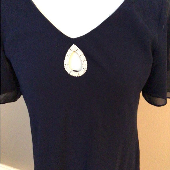 Onyx Nite Midnight Blue Layered Dress - Picture 4 of 7